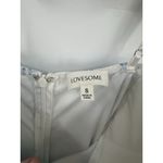 Lovesome Milk Maid Prairie Floral Maxi Dress Women S White Blue‎ Fairy Whimsical Photo 3