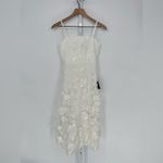 Lulus Glamour Garden White 3D Floral Embroidered Midi Dress Size XS Photo 1