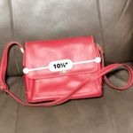 Liz Claiborne Women's Red Leather Crossbody Bag Photo 7