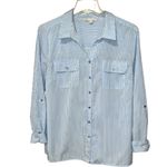 Notations  Classic Blue and White striped Women's blouse Photo 2