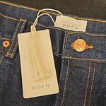 💕DOEN💕 Lady Jean ~ Ultra High Waisted Barrel Leg Rinse Wash Dark Blue 30 NWT Photo 14