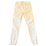 Paige  Hoxton ankle white raw hem mid rise skinny jeans 27 Photo 2
