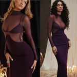 House Of CB HOUSE OF‎ CB XS D-DD  'Safiya' Black Grape Maxi Dress NWOT Photo 1