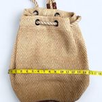 Boho Hobo Minimalist Chic Hippie Hipster Woven Burlap Sac Backpack Bucket Beach Basket Bag Rope Straps Brown Photo 2