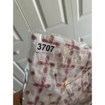 Dylan  Womens Medium Cotton White Eyelet Pink Embroidered Button‎ Boxy Top Photo 8