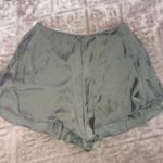 Sage Green Satin Shorts Photo 1