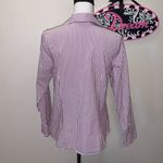st. john's bay St. John’s Bay purple striped long sleeve button down shirt Photo 3