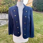 Tommy Hilfiger  Navy Blue Military Style Jacket Blazer Size S Photo 4