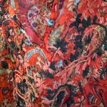 Raj Bohemian Silk Embroidered Dress – Size S Red Photo 5