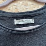 Free People  natasha ruched long‎ sleeve top charcoal gray Photo 2