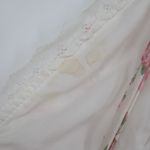 Sky to Moon Floral Print Mini Dress Lace Trim Tie Front L Pink Size L Photo 5