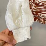 Anthropologie Love the Label by  Zebra Long Sleeve Smocked‎ Crop Top Size XS Photo 6