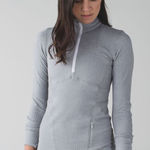 Lululemon  Kanto Catch Me Gray Herringbone half Zip Jacket Photo 0