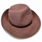 Free People  Brown Wool Wide Brim Hat Boho OS Fall Casual Photo 0