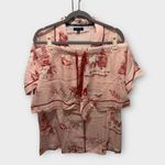 Katie Kime XL Pink Christmas Pajama Set Top & Shorts Womens Holiday Sleepwear Photo 0