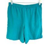 Vintage CLIO 100% Silk Pull On Shorts Womens Small High Rise Funky Lightweight Photo 1