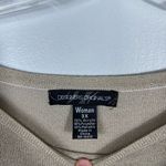 Designer Originals Designers Originals Neutral Gray Metallic Knit 3/4 Sleeve Lightweight Knit Top Photo 2