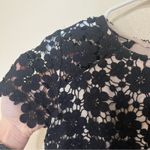 Shoshanna  Paulina black floral lace illusion embroidered sheath cocktail dress 0 Photo 2