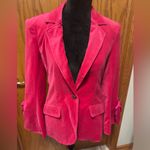 NWT Cinq A SEPT'S Velvet Lou Blazer, Berry, 6 Pink Photo 4