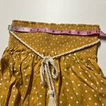 Imperfect NWT NAF NAF Paris skirt yellow maxi skirt rope tassel belt polka dot Photo 5