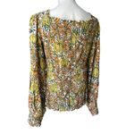 Anthropologie  Rayna Relaxed Smocked Blouse in Yellow & Orange, Sz XL Photo 8