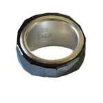 Swavorski SWAROVSKI NIRVANA RING sz 52 Jet Black Silver Crystal Ring Photo 3