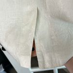 Harvé Benard HARVE BENARD Vintage White 100% Linen Jacquard Midi‎ Pencil Skirt Size 6 Photo 4