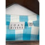 Joan Rivers Women’s  1X Blue & White 3/4 Button Shirt Photo 3