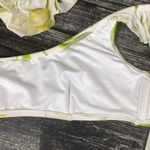 ASOS White & Green Floral Print Ruffle 2 Piece Bikini Swim Bathing Suit Set 8 10 Photo 2