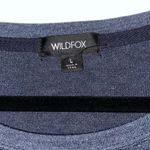 Wildfox NEW Navy Blue Cocktails & Confetti Pullover Soft Cozy Sweater Large Photo 3