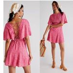 Free People NWT  Florence Mini Dress in Femme Combo Pink XS- Adorable! Photo 4