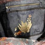 Johnny Was NWT  Yucca Embroidered Denim Tote Cactus Blue Photo 5