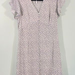 Rails Navy Floral V-neck Short Sleeve Button Up Helena Mini A-Line Dress Size S Photo 0