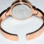Geneva Platinum Rose Gold Analog Stainless Back No.1455 LC Hinged Cuff Watch Brown Photo 2