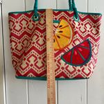 Vera Bradley NWT NEW Straw Tote Bag Embroidered Rope Handle Citrus Beach Summer Photo 3