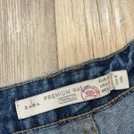 ZARA  denim jean bermuda shorts distressed size 8 Photo 2