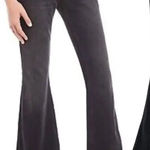 Free People  Vintage Flared Jeans Black Ash Denim Raw Hem‎ Size 27 Photo 0