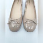 Prada Nude Patent leather silver logo embellished bowtie ballerina flats EU 41 Photo 1