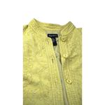 Maggie Barnes Women's  Yellow Pattern Button Jacket - 1X Photo 2