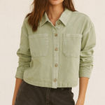Paige  Connor cropped shacket pale olive Photo 0