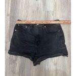 Madewell Black High Rise Denim Cutoff Shorts Raw Hem Women's Size 30 Photo 2