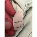 J Jill Jacket Hoodie Womens Medium Green 100% Cotton Button Front Tea Dyed Photo 5