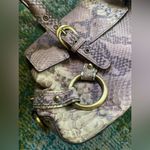 Adrienne Vittadini leather snakeskin satchel handle purse Photo 4