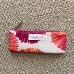 Clinique Lulu dK for  Floral Small Pouch Zipper Bag Flowers Pink Red White EUC Photo 0