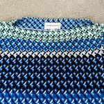 Donna Morgan Blue Diamond Geometric Dress Size 8 Stretch Career Church Wedding Photo 6