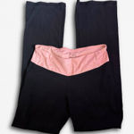 Old Navy Size Medium Orange Band Low Waisted Black Flare Yoga Pants Photo 0