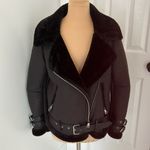 Love Token Rita Faux Leather Faux Fur Moto Jacket Photo 3