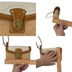 Coach Straw Summertime Clutch Wristlet Bag Natural Leather Trim Turnlock Coastal Photo 14