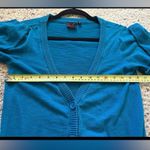 Take Out Women’s Blue Buttoned Cardigan Sweater Sz Medium 100% Cotton Casual Y2K Photo 5