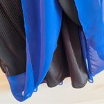 Alyx Limited Blue & Black SheerDress Belt Waist Button Back Size 6 Photo 8